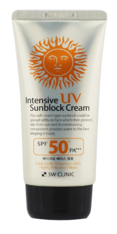 3W Clinic Intensive UV Sunblock Cream SPF 50+PA+++ 70ml