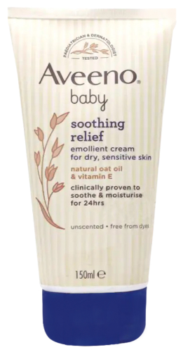 Aveeno Baby Soothing Relief Emollient Cream For Dry & Sensitive Skin 150ml