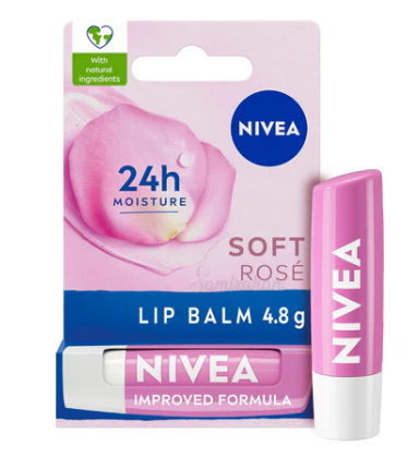 Nivea Soft Rose Lip Balm 24h Moisture (UK) 4.8g