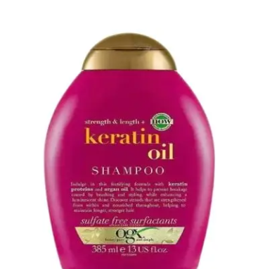 Ogx Strength & Length Keratin Oil Shampoo (385ml)