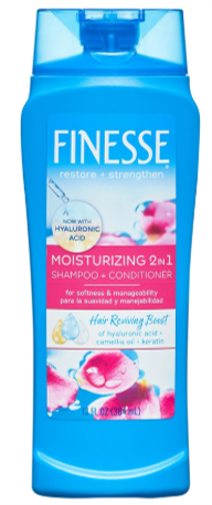 Finesse Restore + Strengthen Moisturizing & Shine Enhancing 2 in 1 Shampoo Plus Conditioner with Camellia Oil 384ml